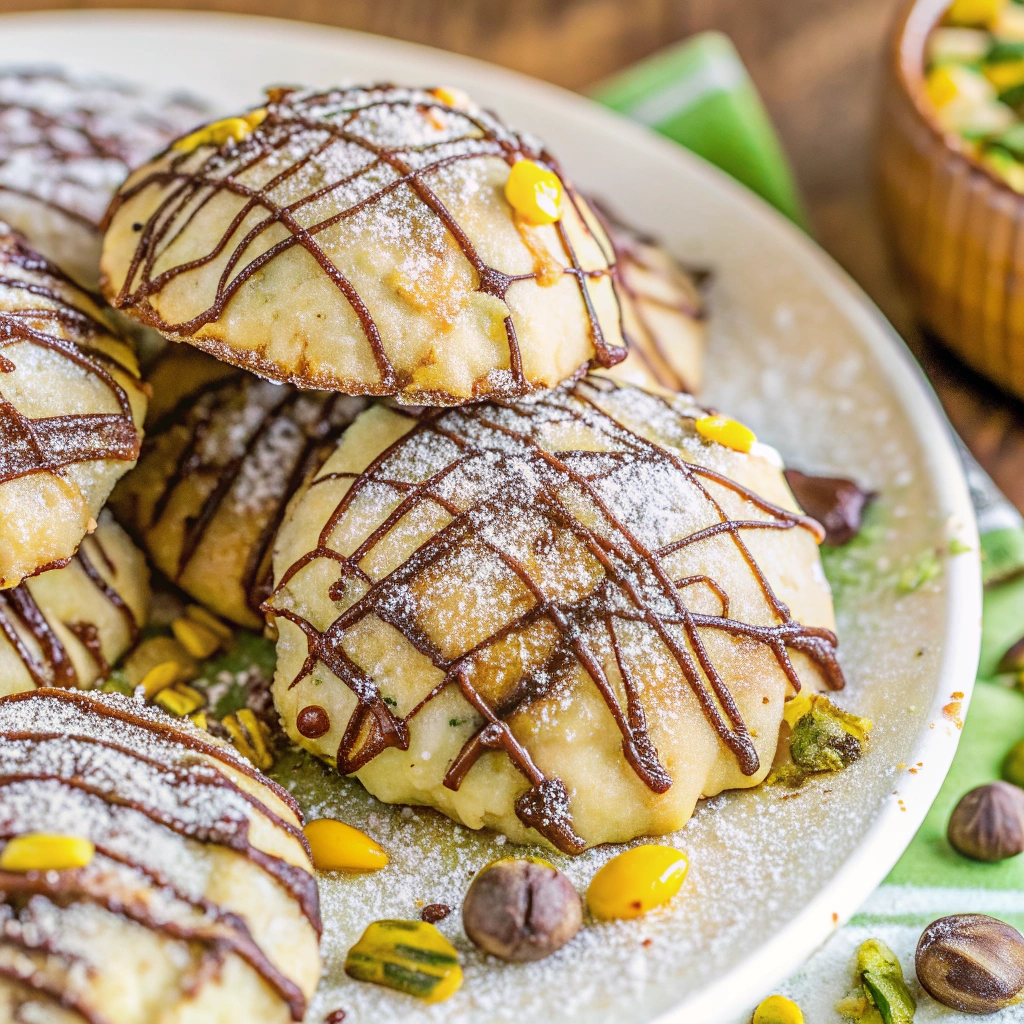 Italian Cannoli Cookies on a plate.