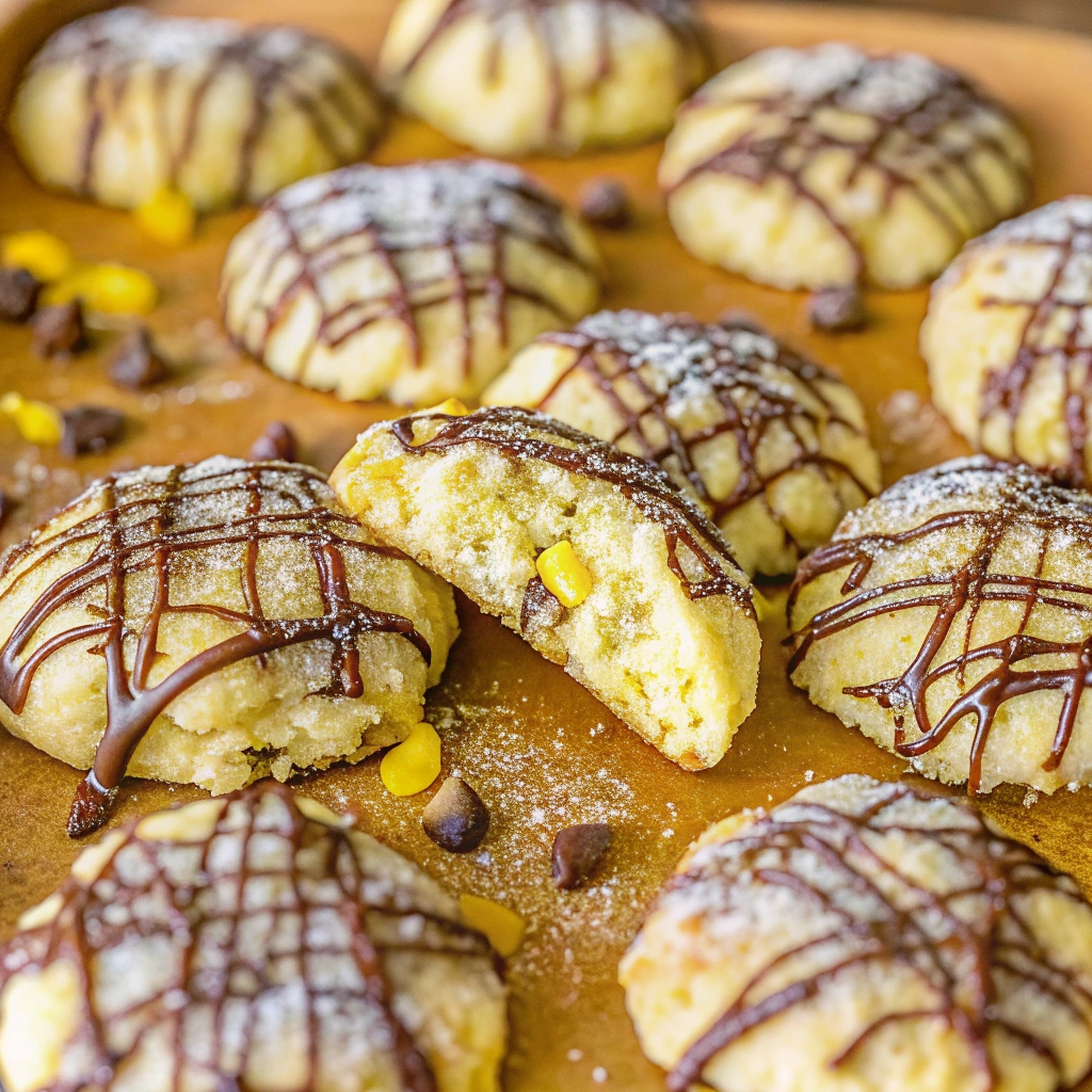 Bite mark in Cannoli Cookies.