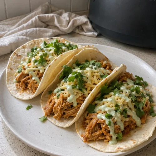 Crockpot Chicken Tacos hero shot