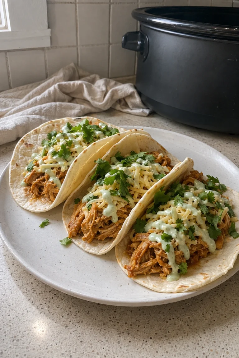 Crockpot Chicken Tacos hero shot