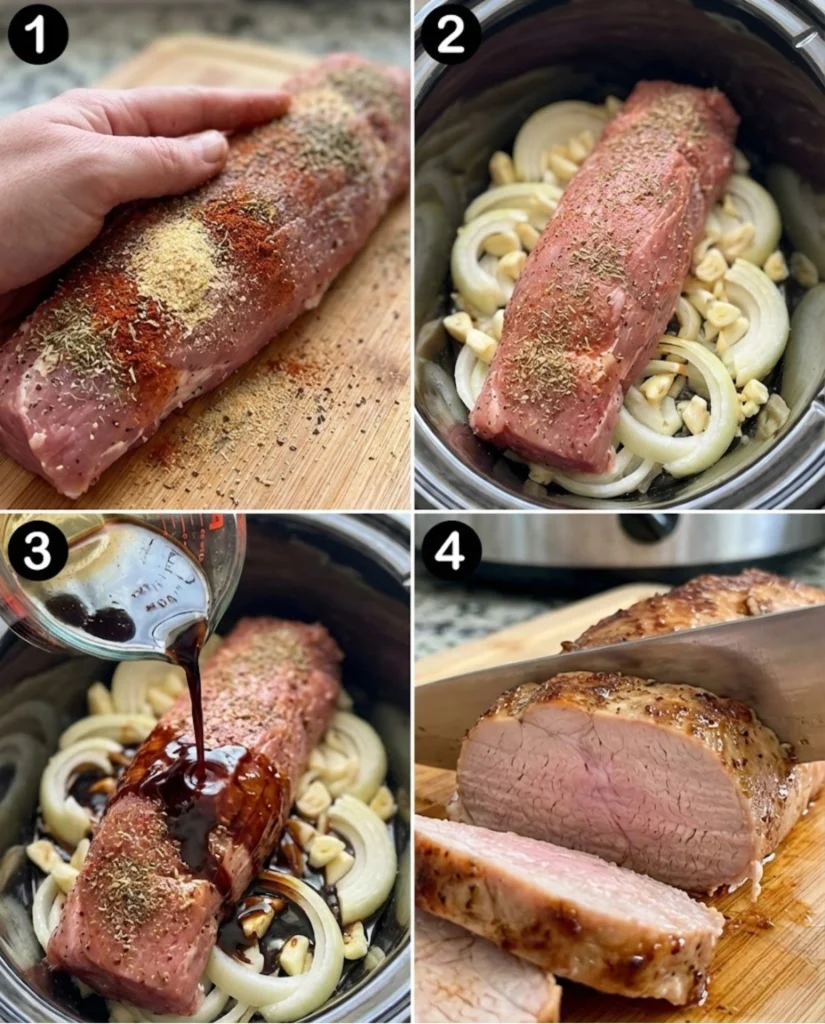 Crockpot Pork Tenderloin steps