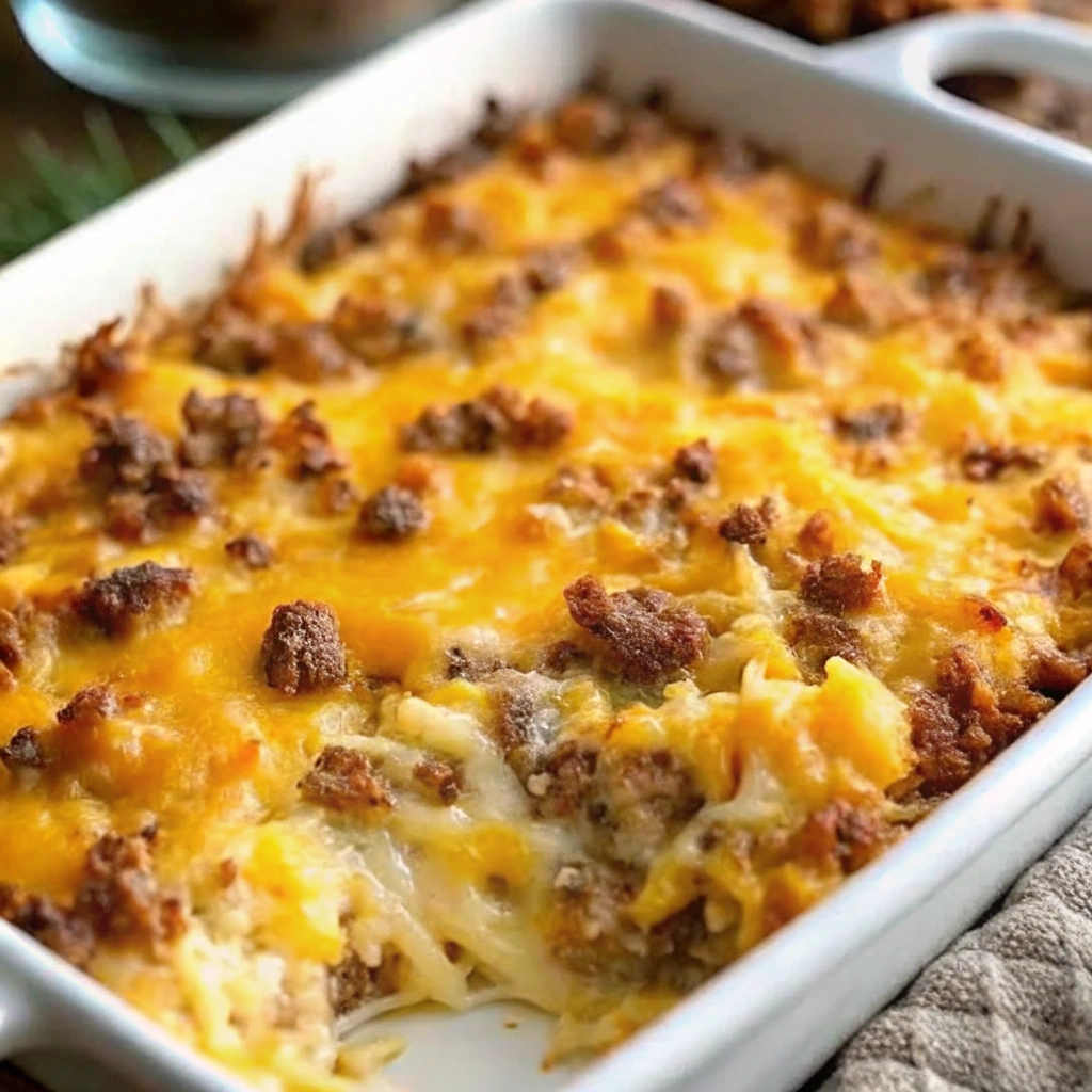 Sausage Hashbrown Breakfast Casserole