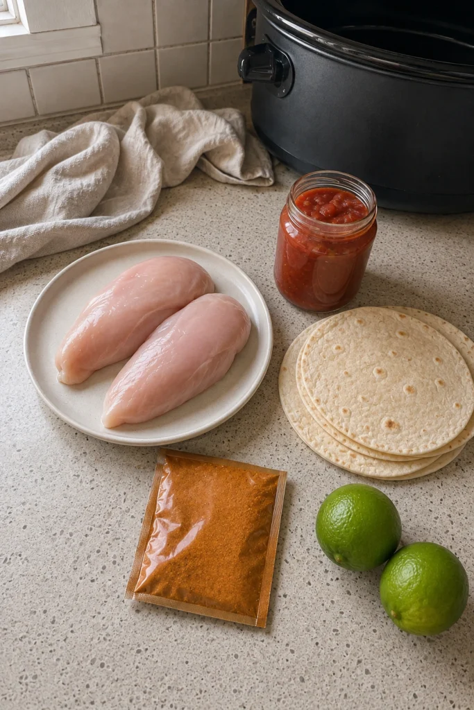 Crockpot Chicken Tacos ingredients