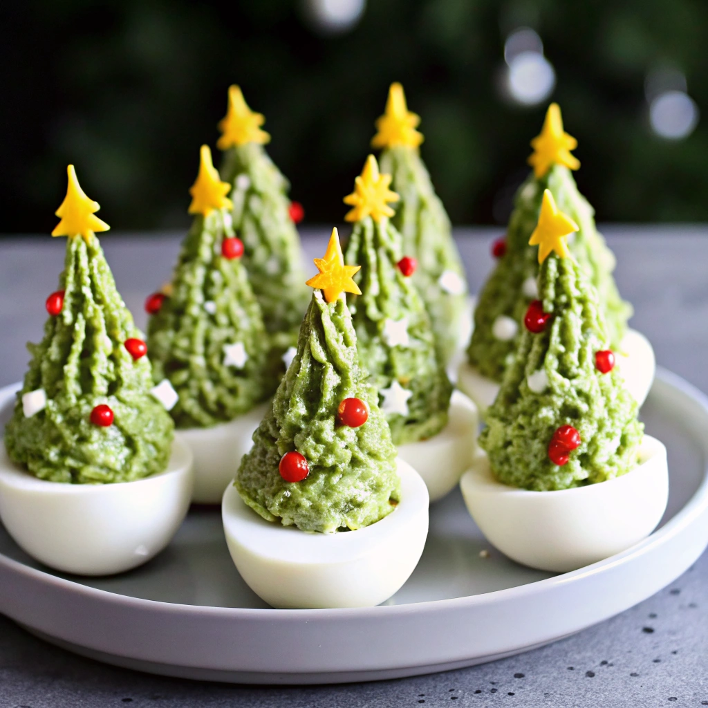 Deviled Egg Christmas Trees