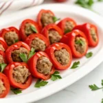 Stuffed cherry peppers with Italian sausage