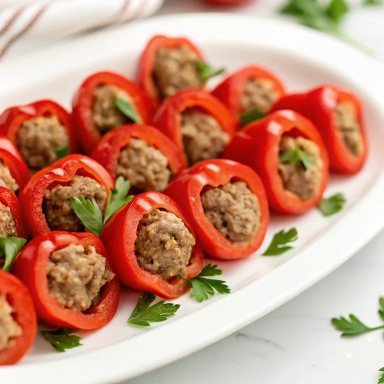 Stuffed cherry peppers with Italian sausage