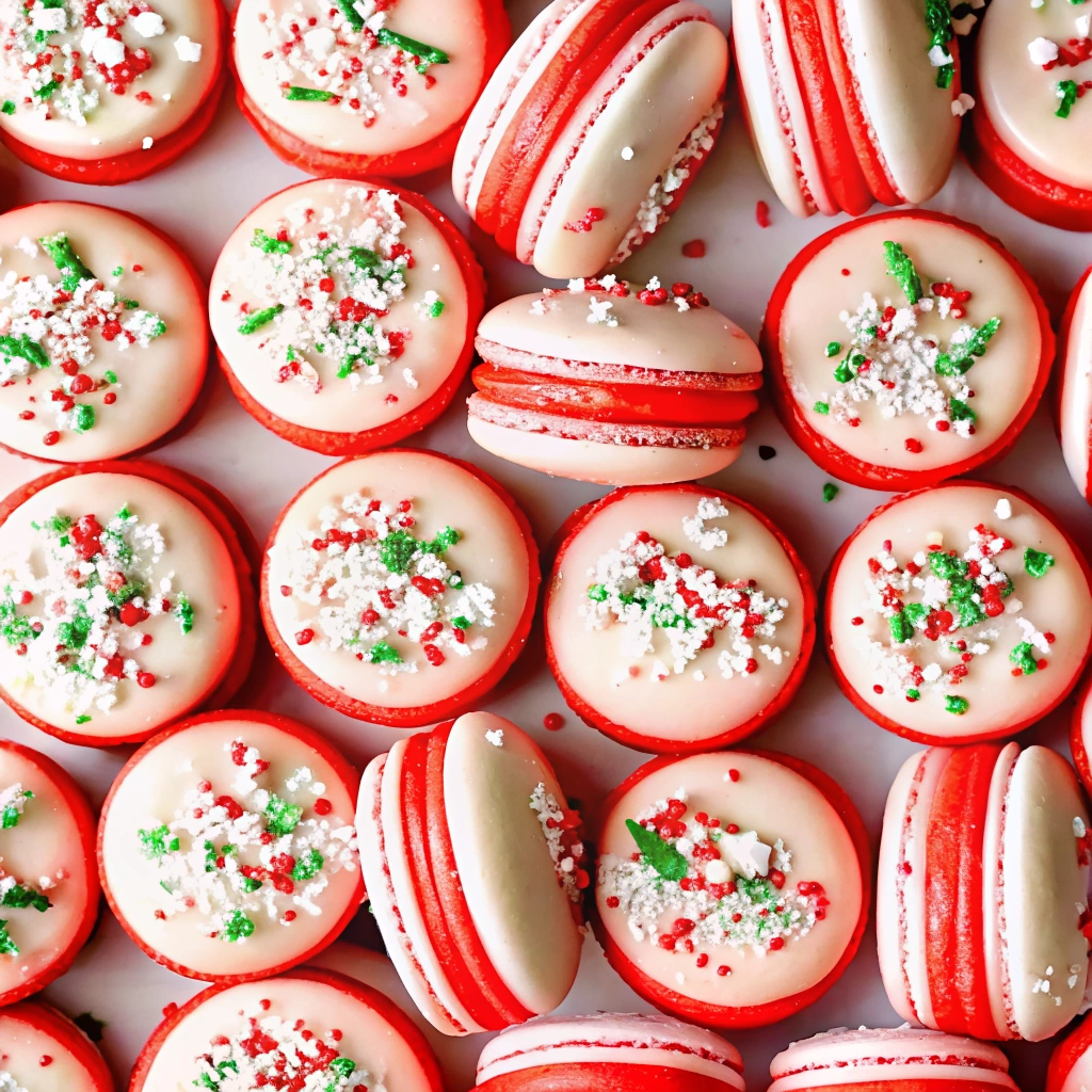 Peppermint Macarons