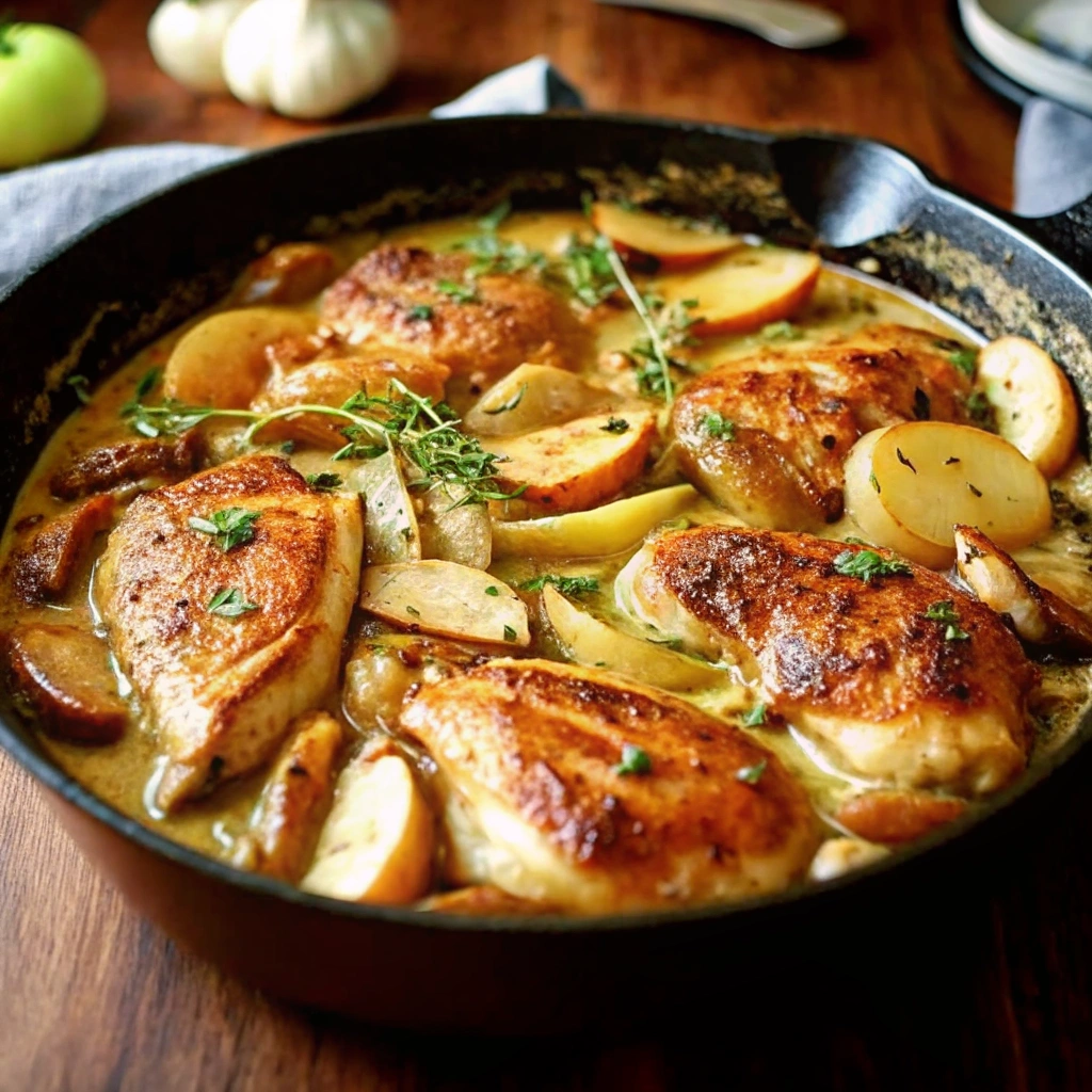Authentic French Apple Cider Chicken