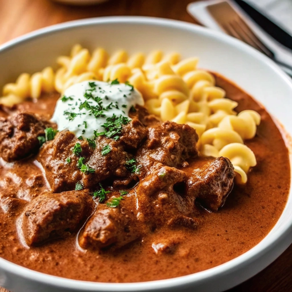 Creamy German Goulash (Rahmgulasch)
