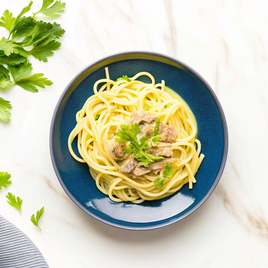 Creamy Canned Tuna Pasta