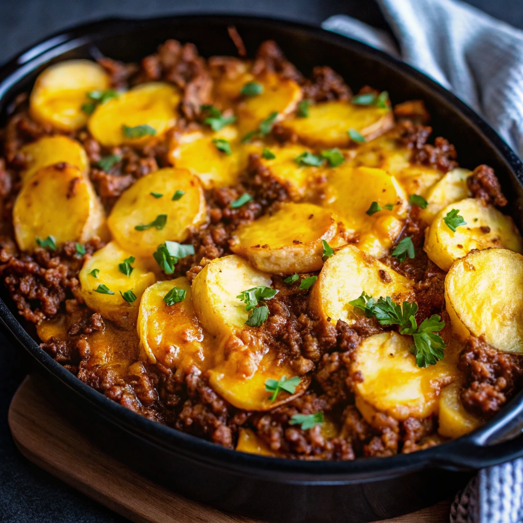 Ground Beef and Potatoes Skillet