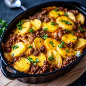 Ground Beef and Potatoes Skillet