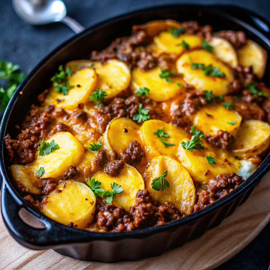 Ground Beef and Potatoes Skillet