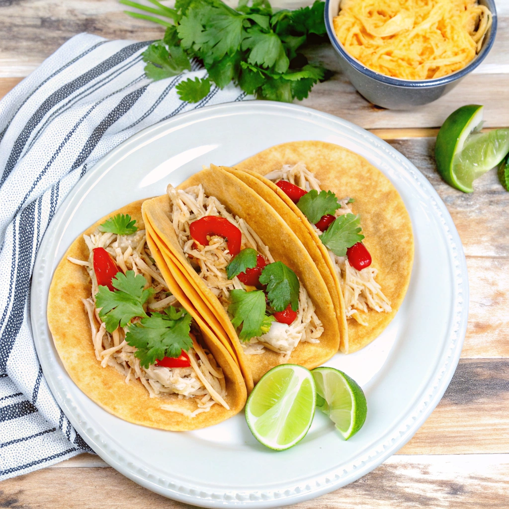 Easy Slow Cooker Beer Chicken Tacos