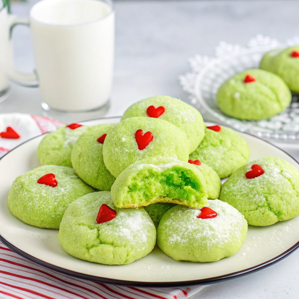 Grinch Cake Mix Cookies
