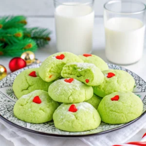 Grinch Cake Mix Cookies