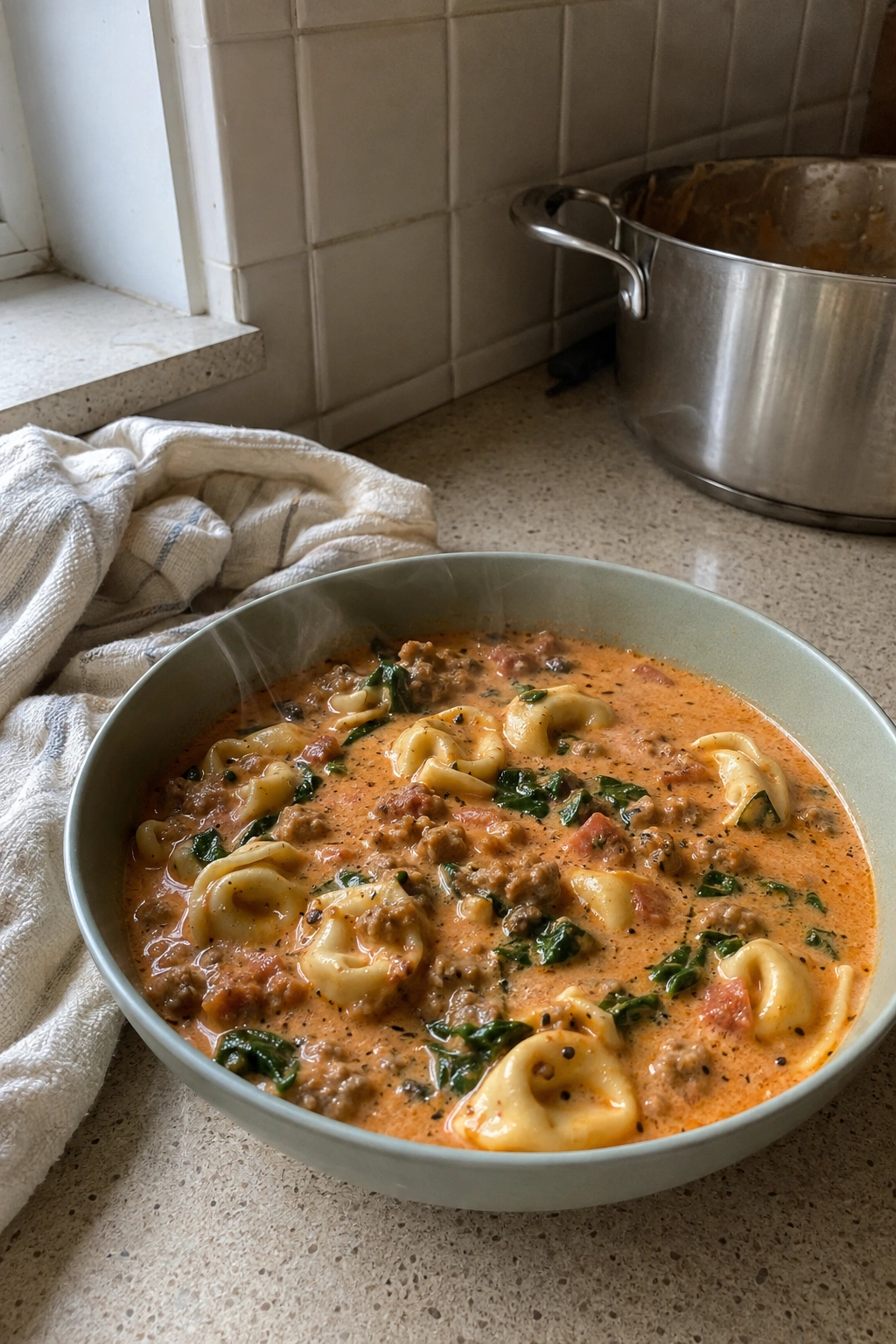Creamy Sausage Tortellini Soupf final shot