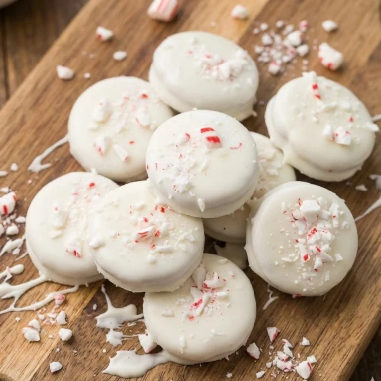 Top View Peppermint Crunch Oreos