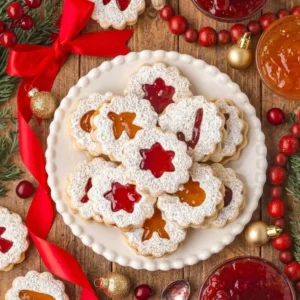 Classic Christmas Linzer Cookies