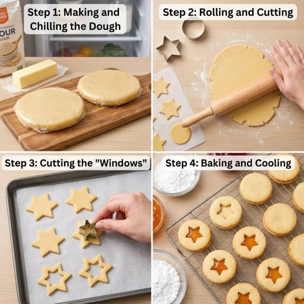 Classic Christmas Linzer Cookies Step by Step