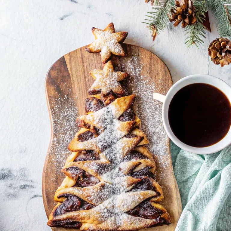 Easy Nutella Puff Pastry Christmas Tree