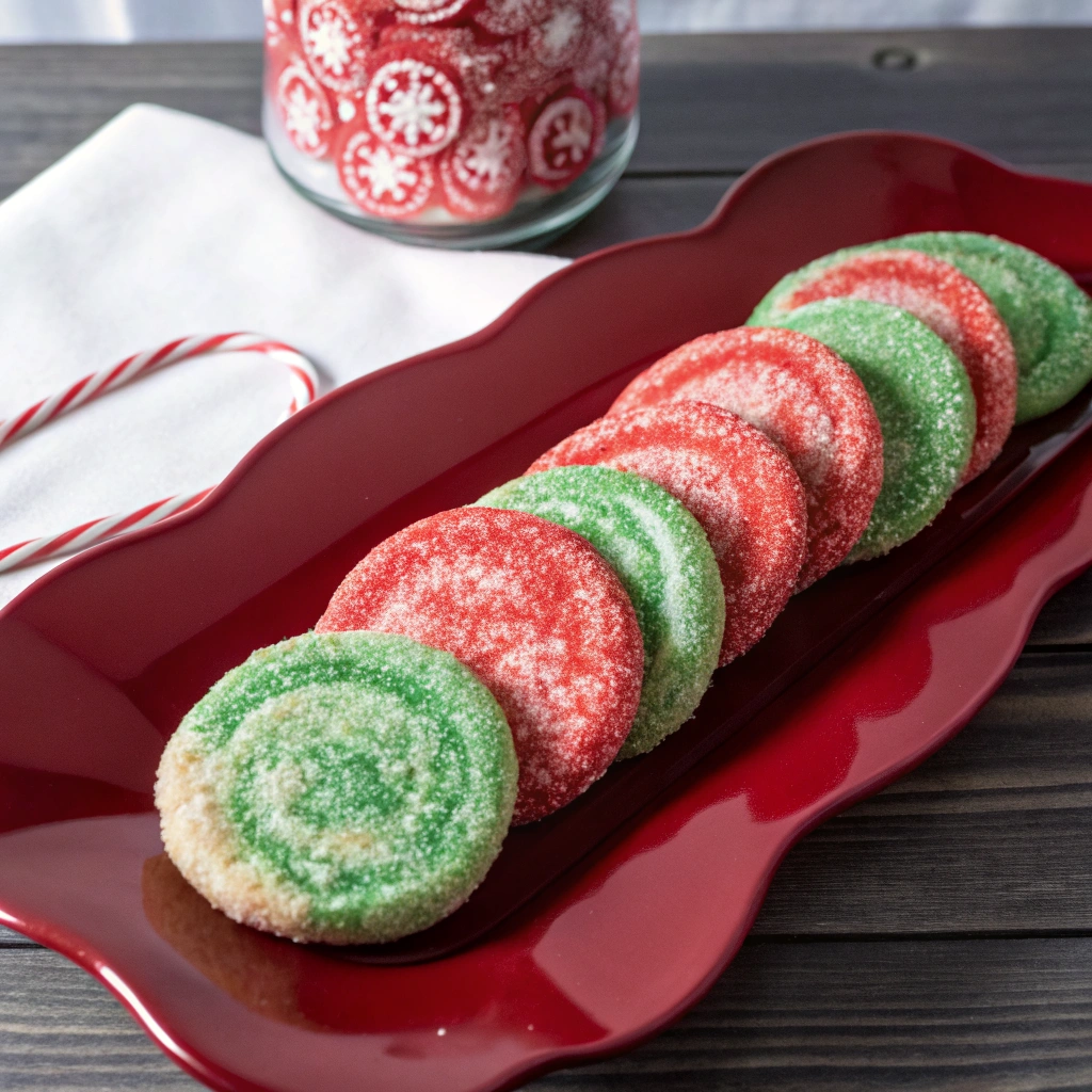 Peppermint Christmas Snickerdoodle Cookies