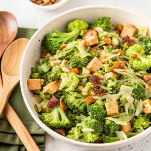 healthy broccoli bacon cheddar salad recipe