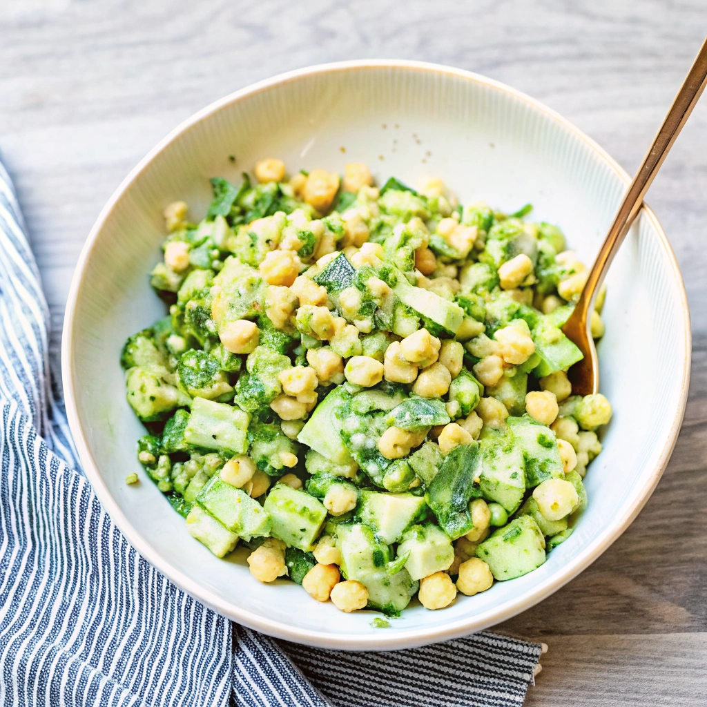 Green Goddess Chickpea Cucumber Salad