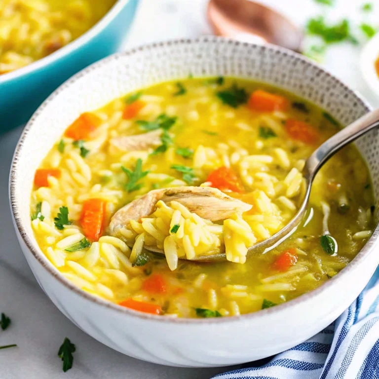 Lemon Chicken Orzo Soup