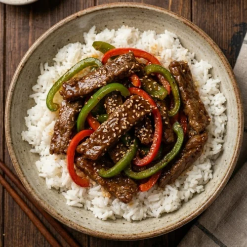 Slow Cooker Pepper Steak