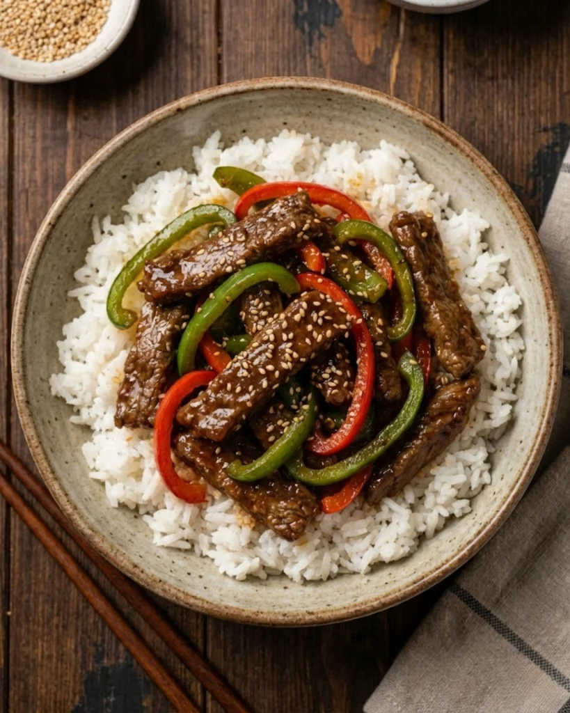 Slow Cooker Pepper Steak