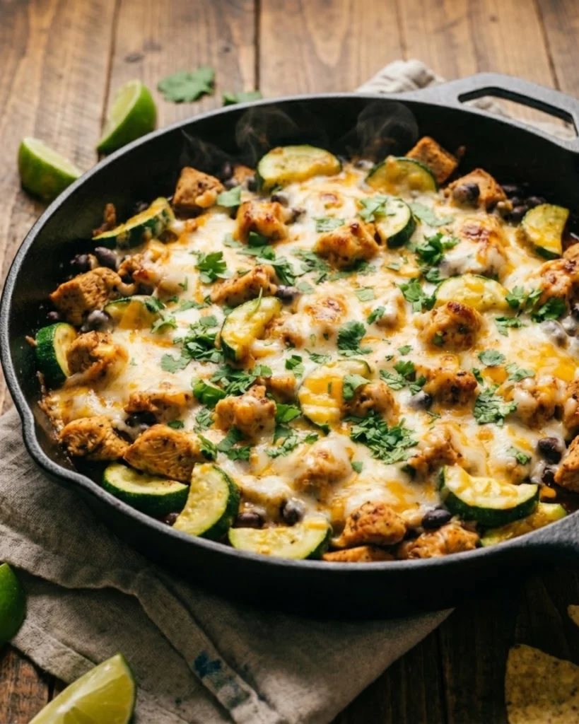 Tex Mex Chicken and Zucchini Skillet
