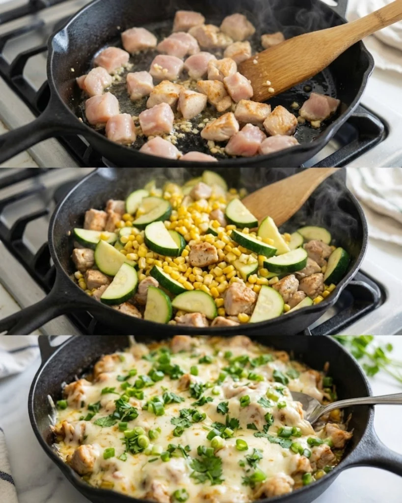 Tex Mex Chicken and Zucchini Skillet steps