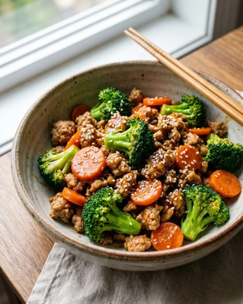 Ground Turkey Teriyaki Stir Fry