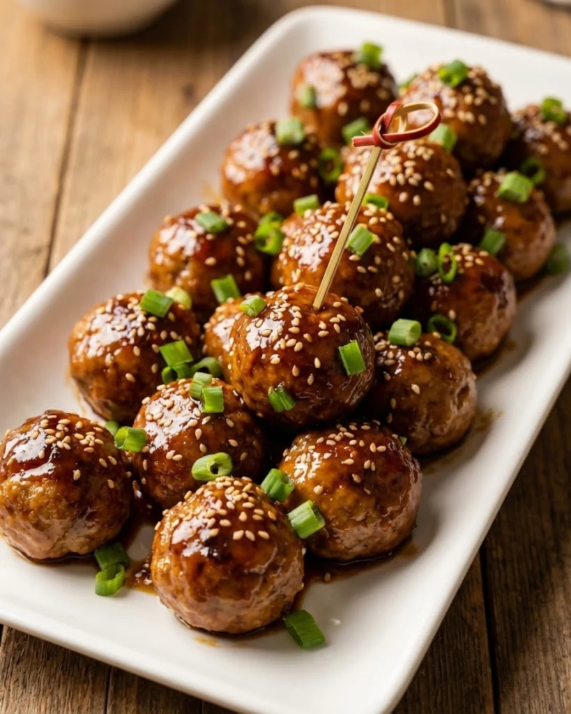 Asian Glazed Turkey Meatballs