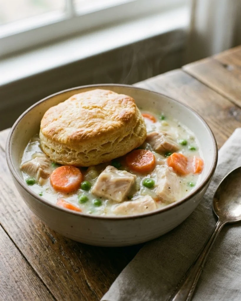 Crockpot Chicken Pot Pie with Biscuits