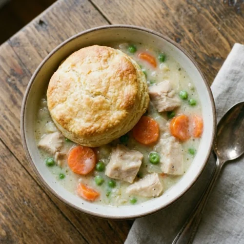 Crockpot Chicken Pot Pie with Biscuits