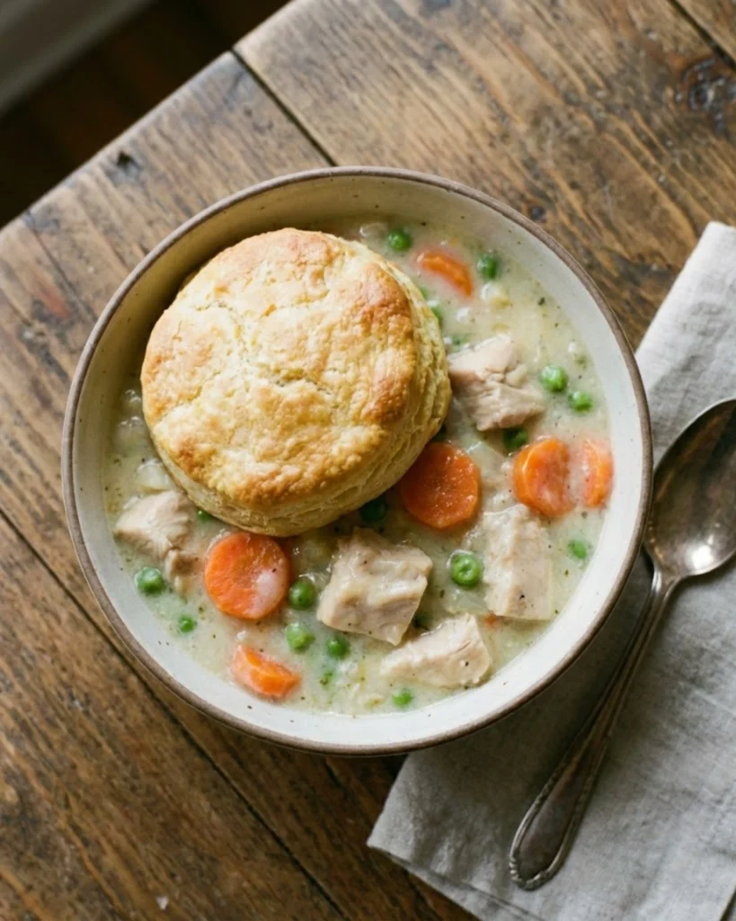 Crockpot Chicken Pot Pie with Biscuits