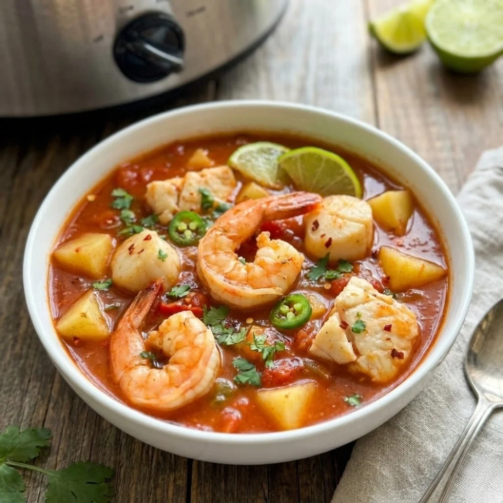 Crockpot Spicy Seafood Stew