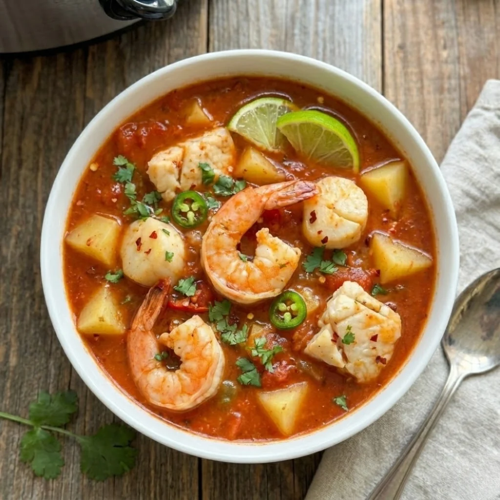Crockpot Spicy Seafood Stew
