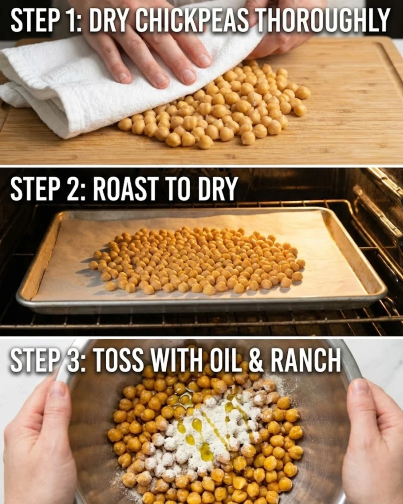 Crispy Roasted Chickpeas steps