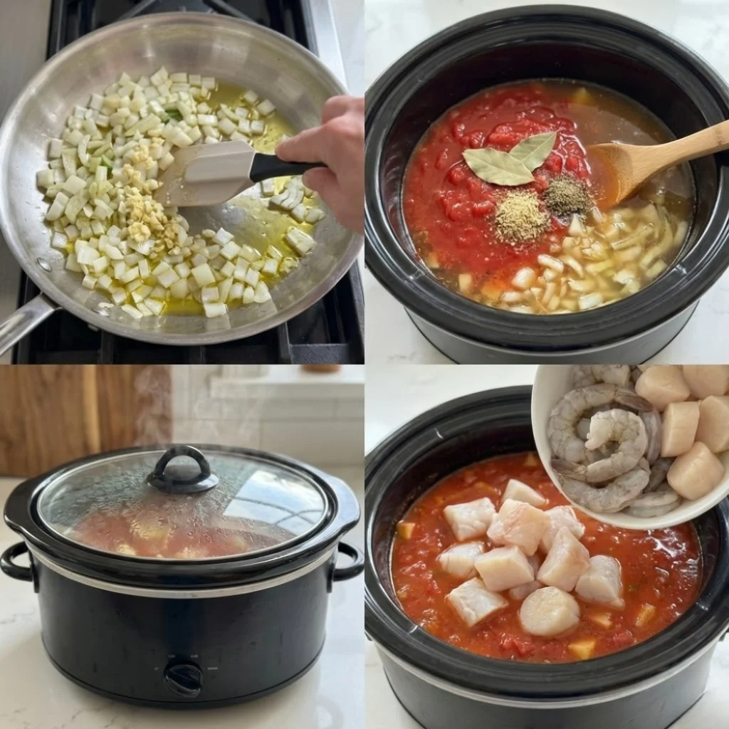 Crockpot Spicy Seafood Stew step by step