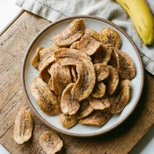 Cinnamon-Sugar Air Fryer Banana Chips