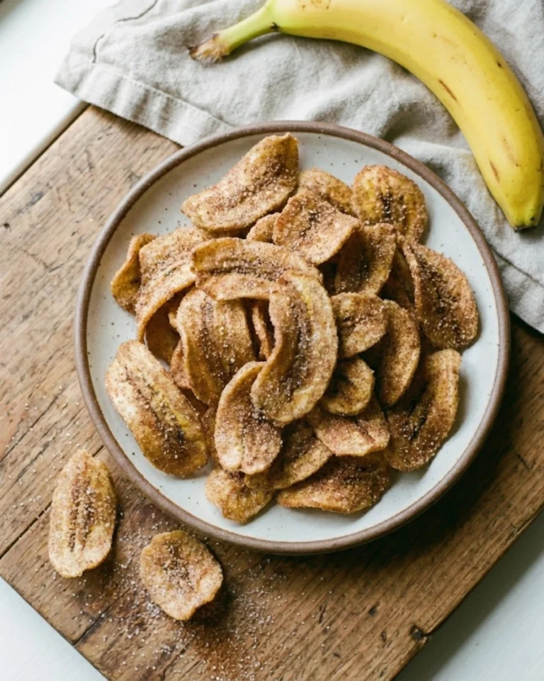 Cinnamon-Sugar Air Fryer Banana Chips