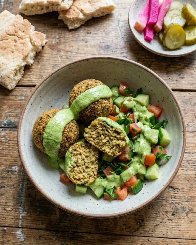 Crispy Baked Quinoa Falafel