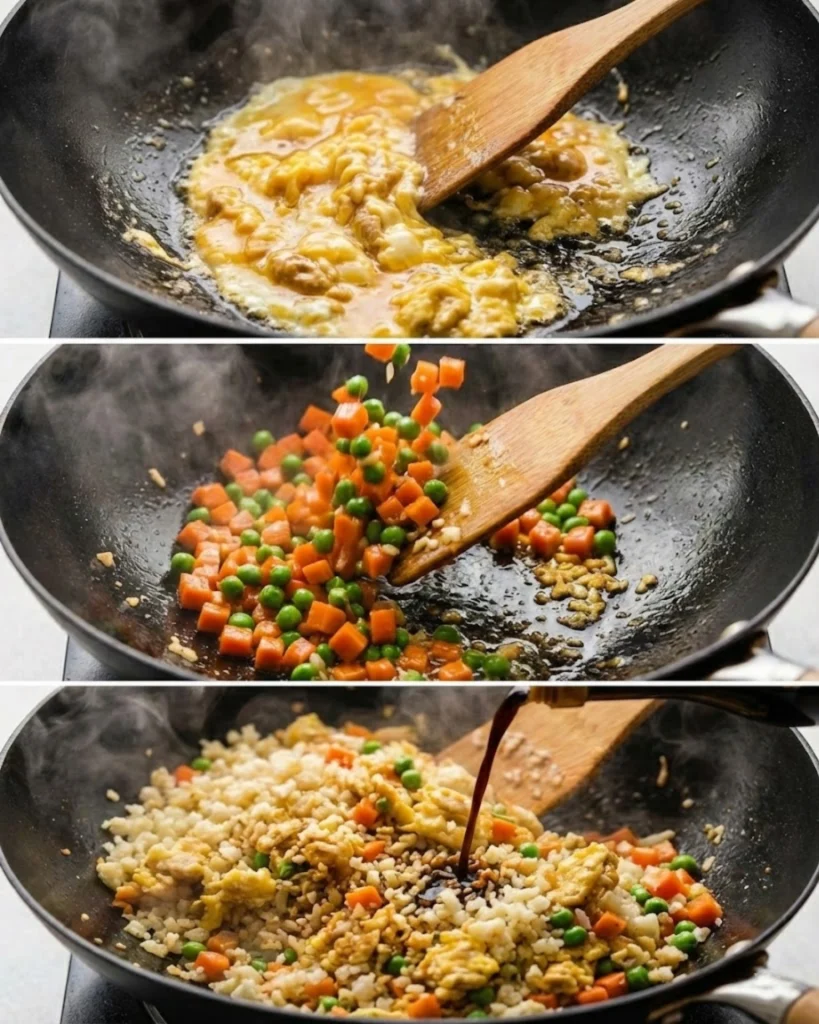 Cauliflower Fried Rice Bowl steps