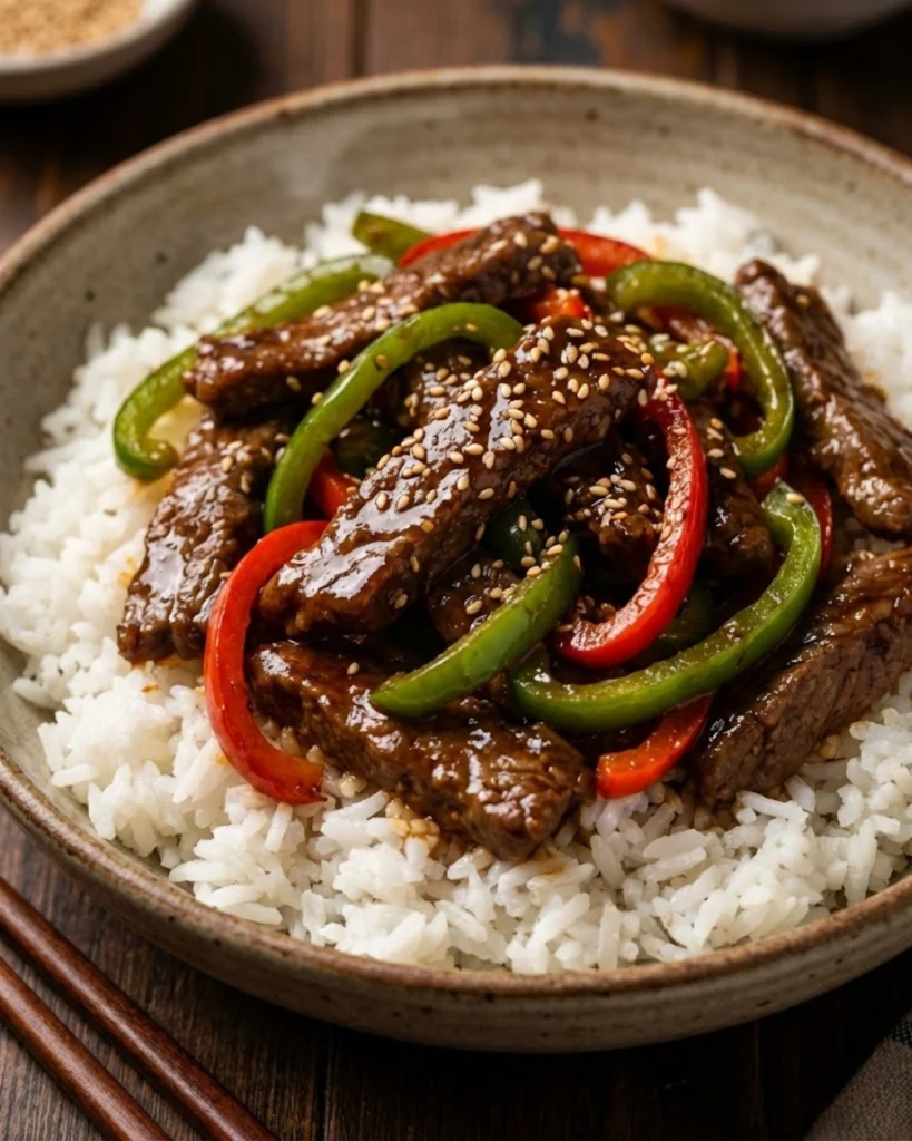 Slow Cooker Pepper Steak