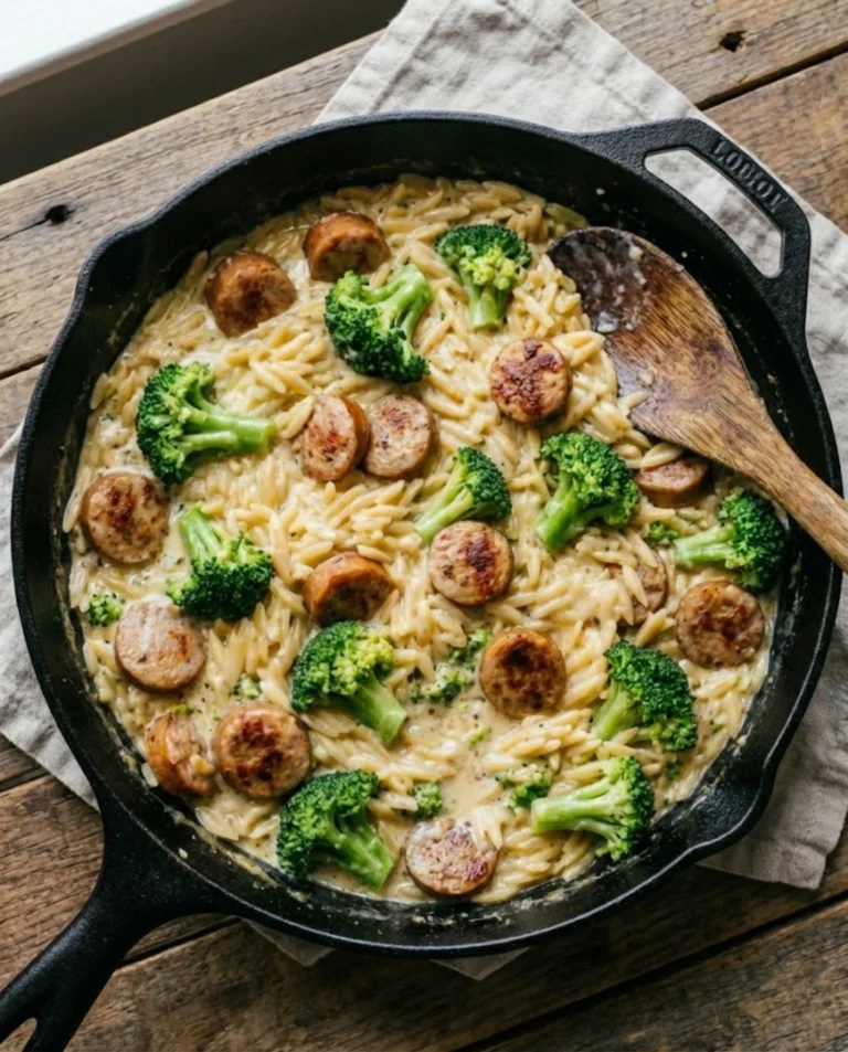 Chicken Sausage and Broccoli Orzo