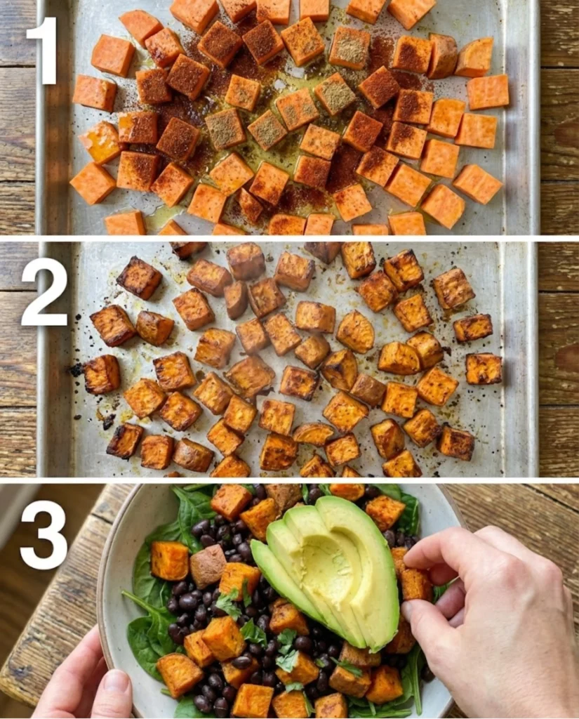 Roasted Sweet Potato Taco Bowls steps