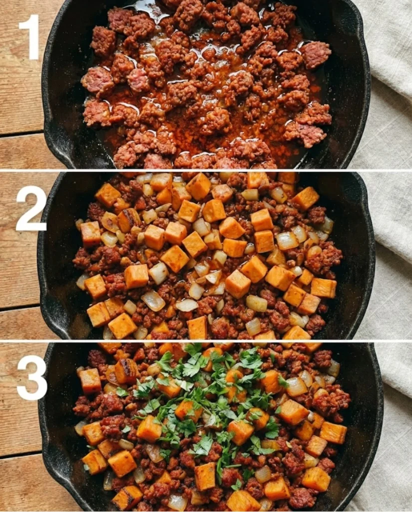 Chorizo & Sweet Potato Skillet Hash steps